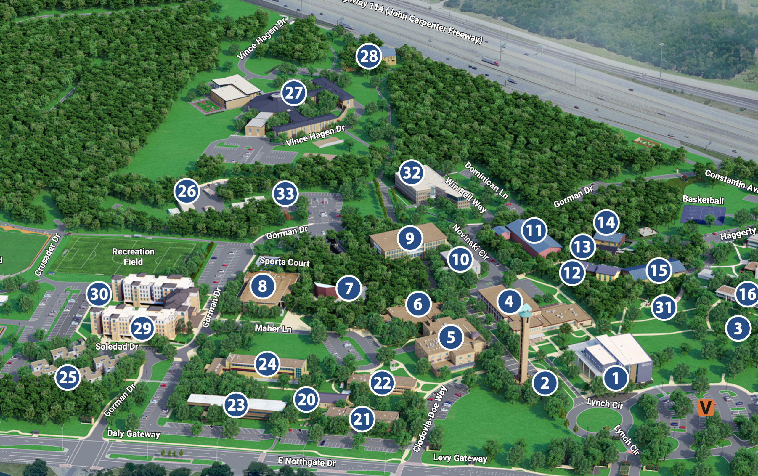 University Campus Map